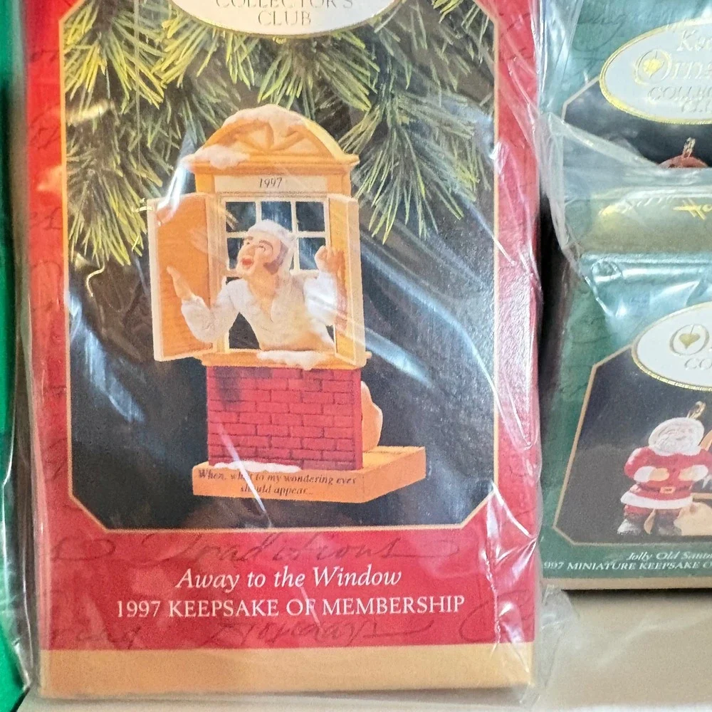 Hallmark 1997 Keepsake Ornament Collector Club Membership Kit Night Before Xmas